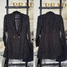 ASOS Design Textured Blazer Mini Dress Black Womens US 4 Double Breasted