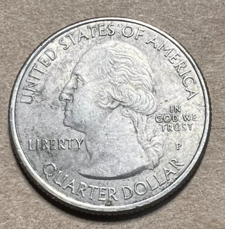 2014 P State Quarter Florida Everglades Cladding Error Coin Dull