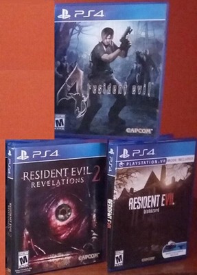 3- Resident Evil PS4 Bundle- Resident Evil 4,  Biohazard, Revelations 2