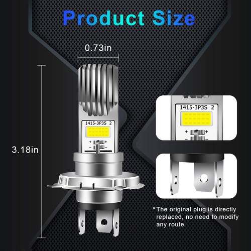 Ultra H/L LED Headlight Bulb for Kawasaki ZX750F Ninja 750R 1990-1997 Visibility - Picture 2 of 12