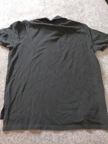 Polo Ralph Lauren Polo Shirt Black Solid Soft Classic Fit Purple Pony Men L - Picture 7 of 7