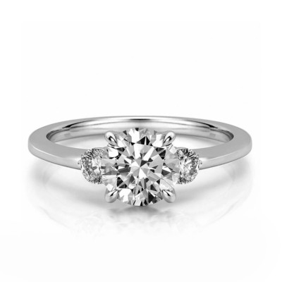 Verlobungsring Rundschliff 18K Weißgold IGI Lab Grown 1,30 Ct Diamant E F VS