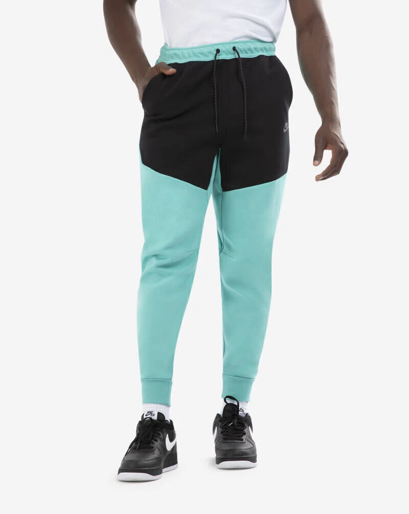 Nike Sportswear Tech Fleece Washed Teal Black Joggers Mens Size XL-T  CU4495-392