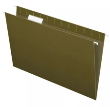 Tru Red Hanging Folders Legal Size Standard Green 1/3 Cut 25/BX Tr164352