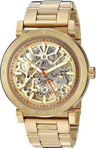 NEW MICHAEL KORS Halo Skeleton Dial 