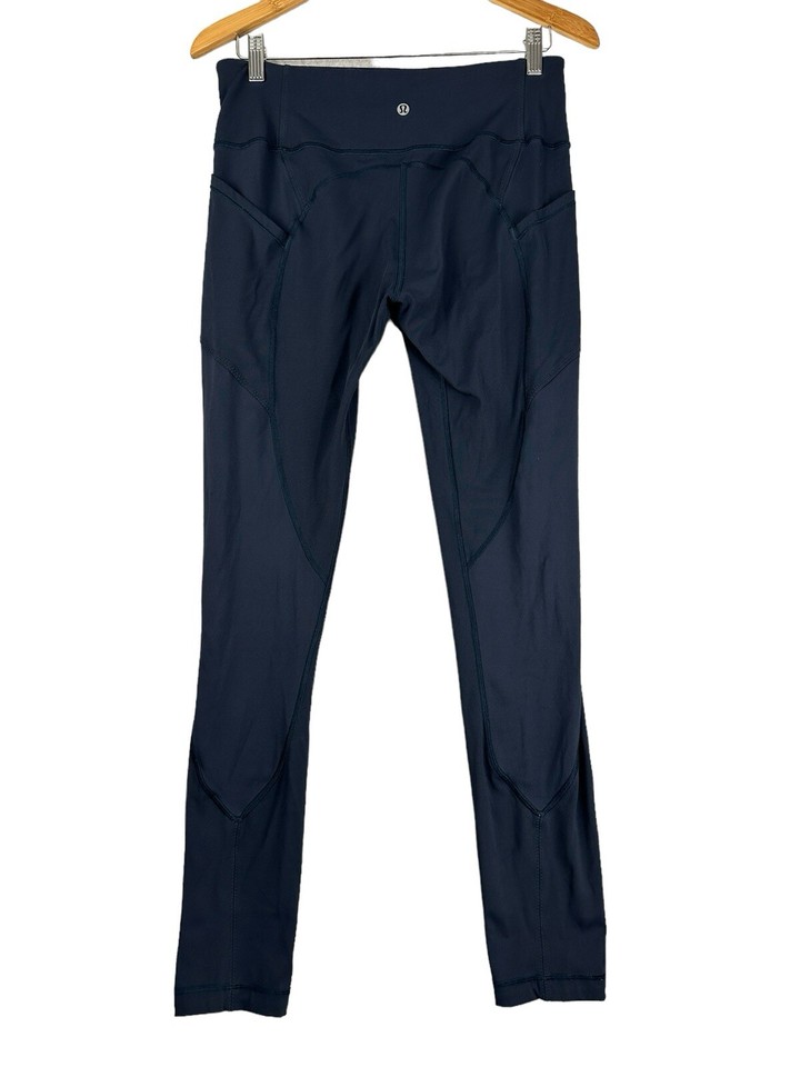 Lululemon All The Right Places P60416 Crop Leggings Yoga Women’s 4 Blue