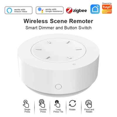 Smart Knob Switch DIY Wireless Scene Button Rotatable Dimmer Automation Remoter