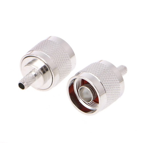 10Pcs N Male Plug Crimp RG58 RG142 LMR195 RG400 Coaxial Cable Straight Connector - Zdjęcie 2 z 8
