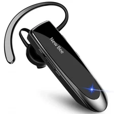 New Bee Bluetooth Headset Two Device Connection Handsfree driving Headset, Black