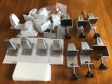 Desk Partition Holders, C-Clamp Office Desk Partition Support Bracket, 18 pieces