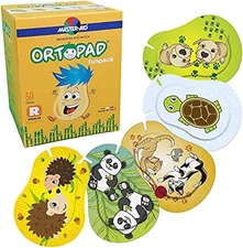 Ortopad® Bamboo Fun Pack Eye Patches, 50/Box (Regular Size, 4+ Yrs) Hedgehog Pac