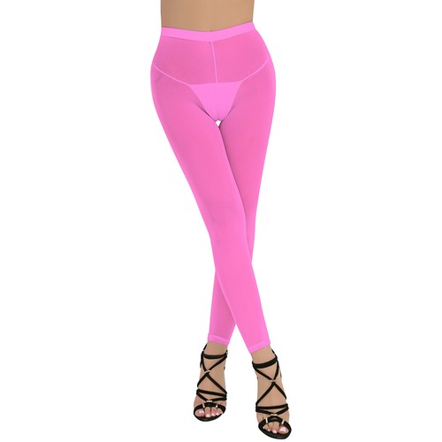 Damen Leggings High Rise Durchscheinend Weich Elastisch Lang Hose Yoga Sport Gym - Picture 15 of 165