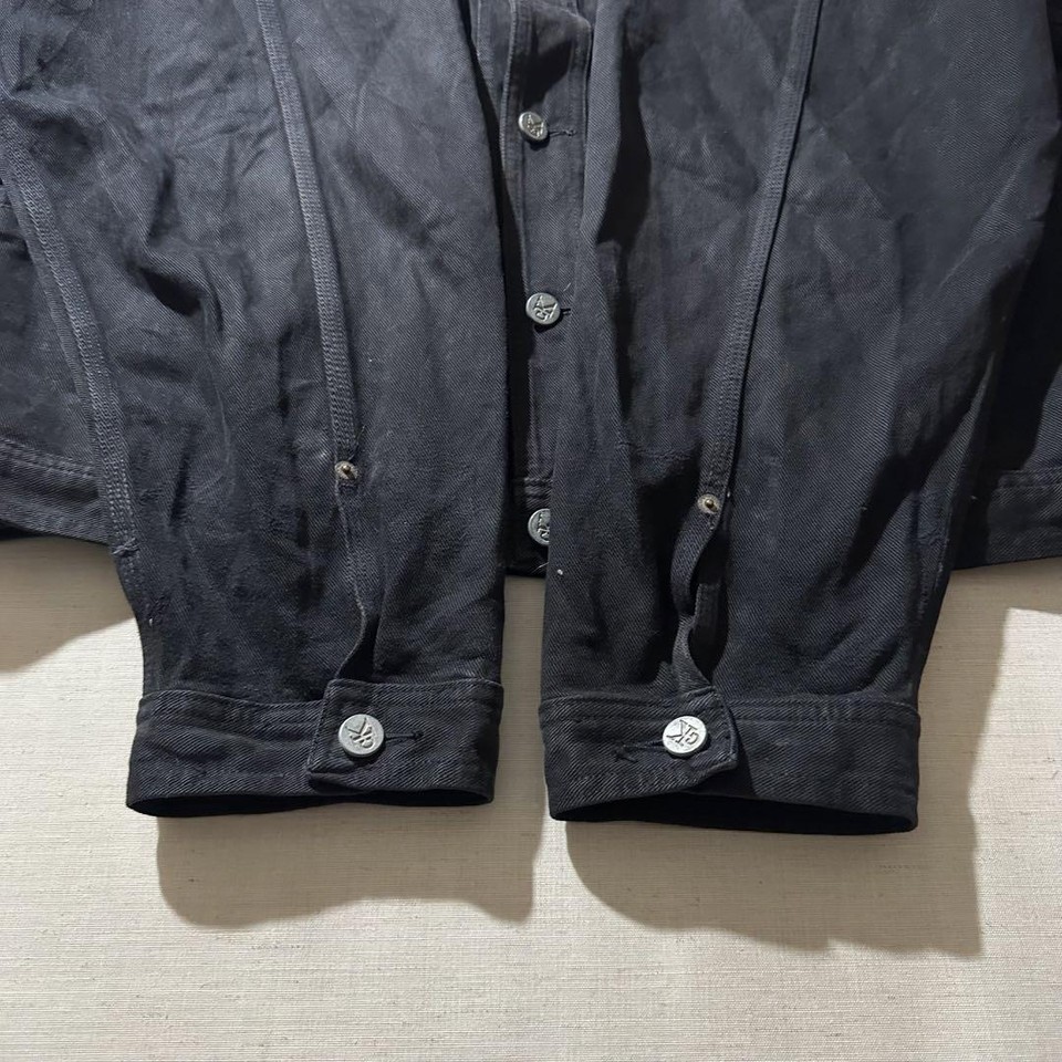 90S Ck Calvin Klein Black Denim Jacket Xl eBay