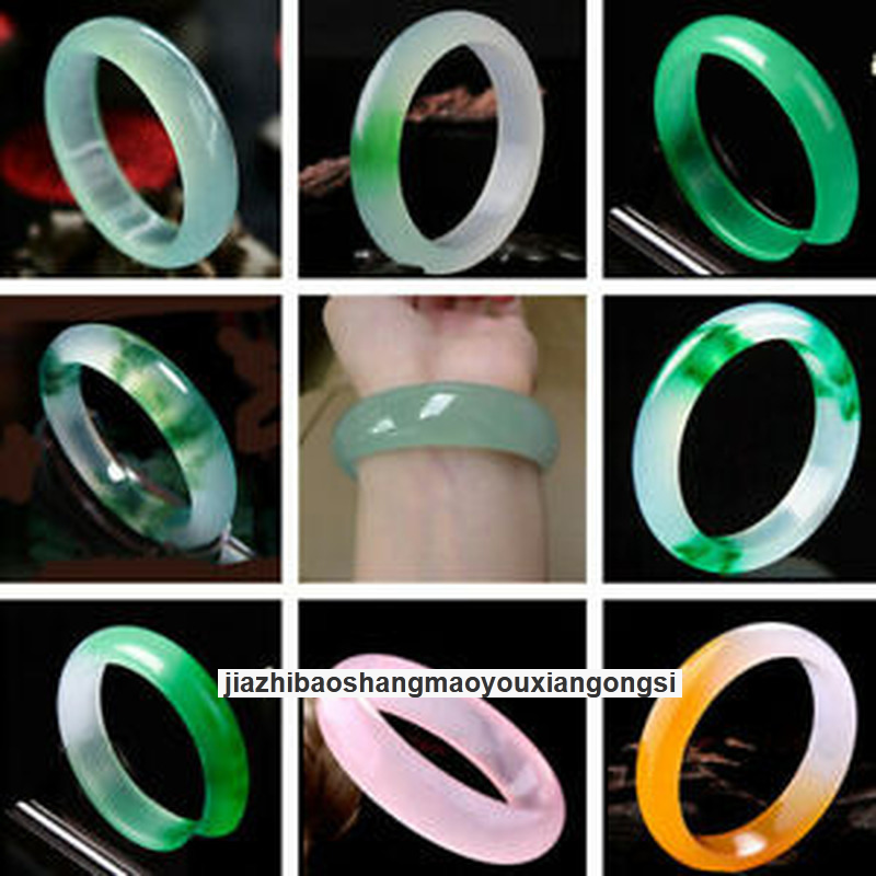 Natural 100% Certified 56-64mm Multicolor Jade Jadeite Quartzite Bracelet Bangle