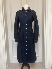 Aligne Dark Denim Long Sleeve Midi Dress size 8