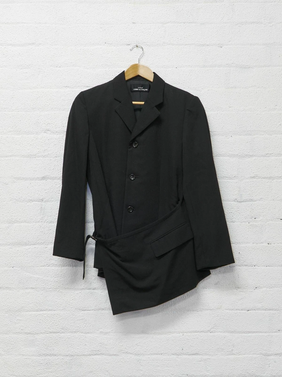 Tricot Comme des Garcons 1998 black wool layered pocket flap