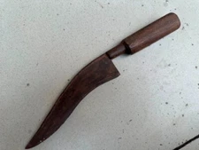 1850's Ancient Steel Blade Wooden Forged Handle Dagger Knife Khanjar Pesh Kabz