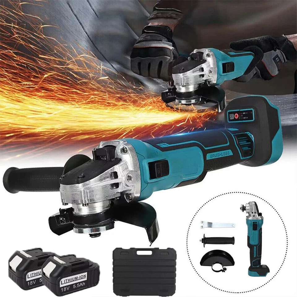 125mm Brushless Cordless Angle Grinder Cutting Polishing Battery For Makita 18V - Image 2 of 4