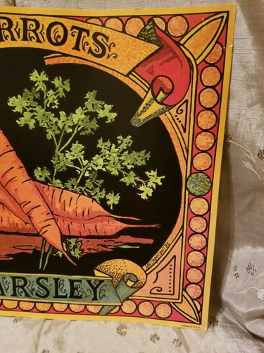 VTG 1982 Print "Herbs & Vegetables" By Margaret W Ingersoll w/ Carrots & Parsley - Picture 7 of 12