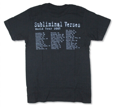 Slipknot-Subliminal Verses 2005 World Tour-2X Black T-shirt | eBay