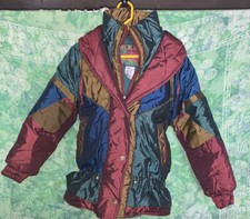 Vintage 1980  s ski jacket For girls size 7 Color lock Jewel Tone Snow Jacket