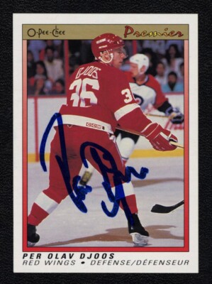 1990 O-Pee-Chee Premier #24 Par Per Oval Djoos Autograph Signed Rookie Card Auto