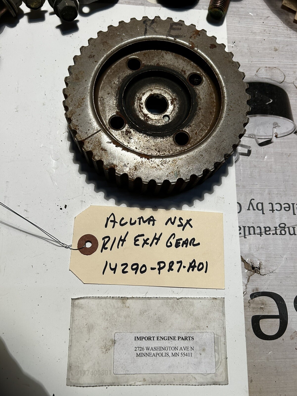 EXH. CAM GEAR RH USED FITS ACURA NSX 2977c C30A1 DOHC 1991-97 14290-PR7-A01 USED