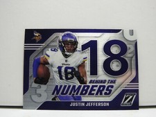 2023 Panini Zenith Football Justin Jefferson Behind The Numbers #19 Minnesota