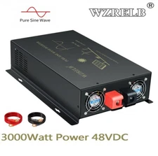 3000W Pure Sine Wave Power Inverter 48V to 110V 220V Off Grid Solar Home