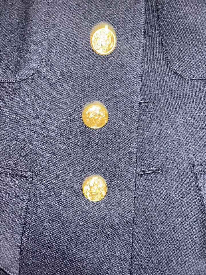 VINTAGE military army blazer gold buttons 1956 navy drummers unknown size  - Image 2 of 4
