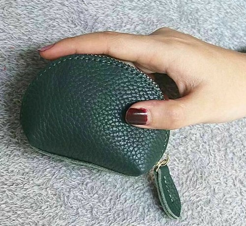 Genuine Leather Coin Purse,Change Purse With Zipper,Soft Leather Coin Pouch - Picture 10 of 10