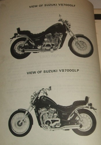 Suzuki Intruder 700 750 800 Service Manual 1986-1997 Vs700 Vs750 Vs800 - Foto 7 di 12