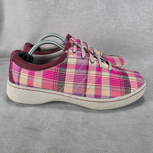 Dansko Brandi Pink Plaid Casual Comfort Lace Up Sneaker Women Size EU 38 US 8 - Picture 5 of 18