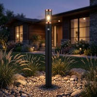 Stehlampe AußEnleuchte Wegeleuchte Bewegungsmelder Gartenlampe Schwarz Kupfer
