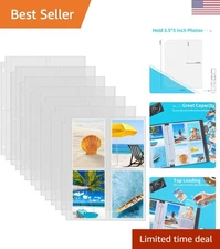 Crystal Clear 3.5x5 Photo Sleeves - 30 Pack, Perfect for Postcards & Photos