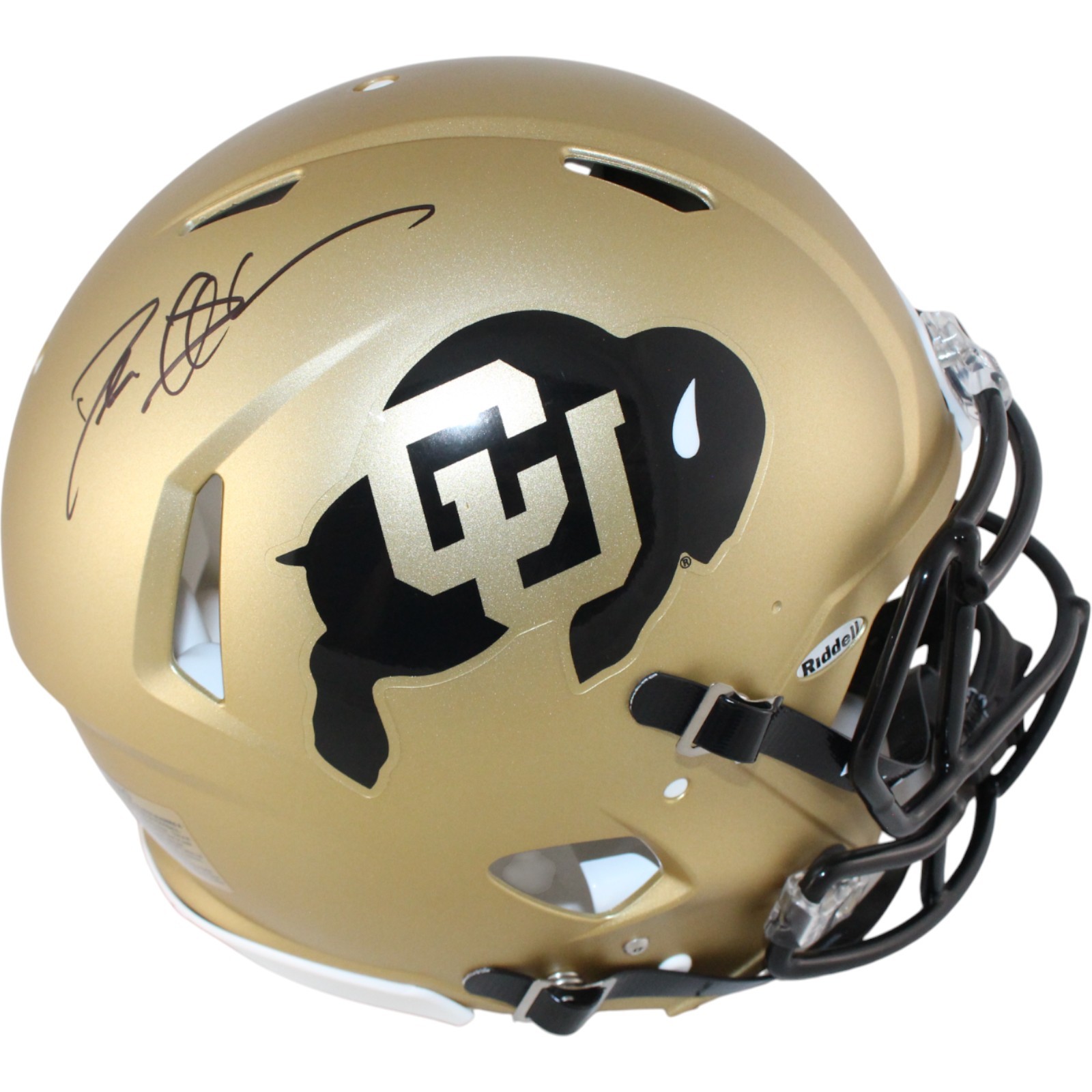 Sanders Autographed Signed Colorado Buffaloes Deion Pro Helmet Beckett Witness 51739 