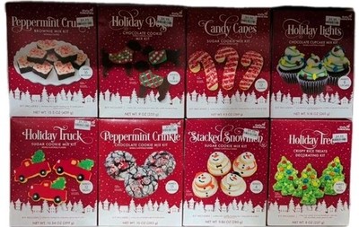 Christmas Cookie Mix Kits Sugar Chocolate Cookies with Decorations HTF Set