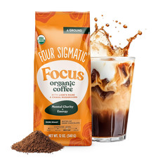 Organic Dark Roast Ground Coffee with Lion s Mane and Chaga Mushrooms, 12 oz