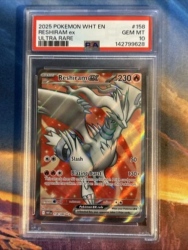 Reshiram ex 158/086 Sv: White Flare Holo PSA 10