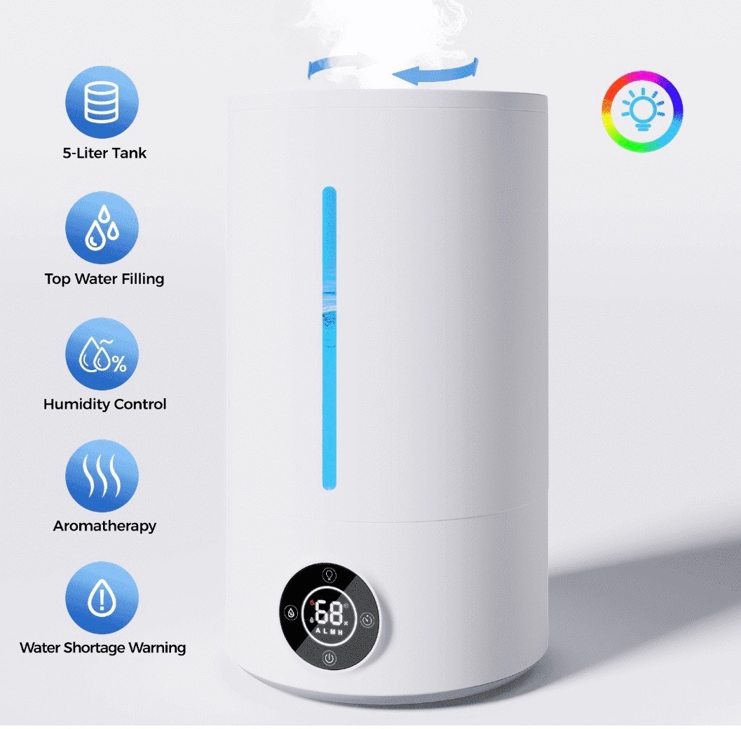 Top Water Filling & 24h Timer Ultrasonic Humidifier