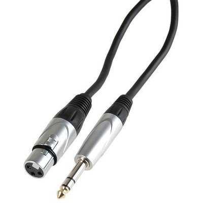 1pc STELLAR LABS '24-16191 Audio / Video Cable Assembly, XLR Jack to 1/4''