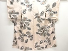 7745069: JAPANESE KIMONO / ANTIQUE KIMONO / PEACOCK FEATHERS