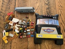 Micro Machines Lot Cars Playset Pieces 80's VTG Galoob 28 Cars Carrying Case