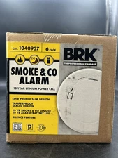 BRK 1040957 Battery-Powered Photoelectric Smoke & Carbon Monoxide Detector 6 pk.