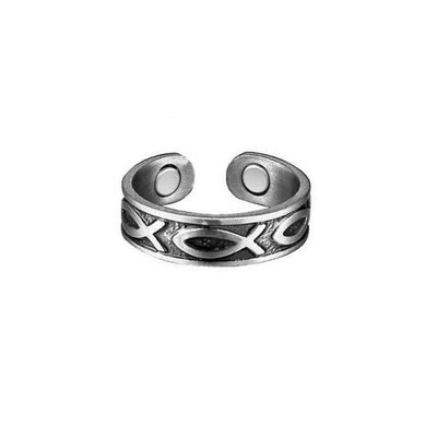 4-farbiger Magnetring für Frauen - verstellbares offenes Design mit zweipoligem