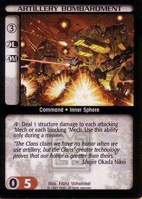 Artillery Bombardment - Mercenaries - Battletech CCG