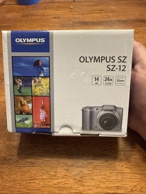 Olympus SZ-12 14MP Digital Camera 24x Wide Optical Zoom Silver 2 Battery