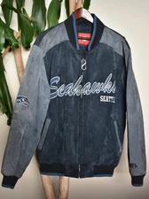 Vintage Seattle Seahawks Faux Leather NFL Jacket G-III Apparel Men’s Large