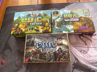 Small Game Lot Tiny Epic Tactics with Maps Expansion and Tiny Epic Defenders