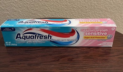 Aquafresh Maximum Strength Sensitive Toothpaste 5.6oz  1 Tube - Exp 6/25